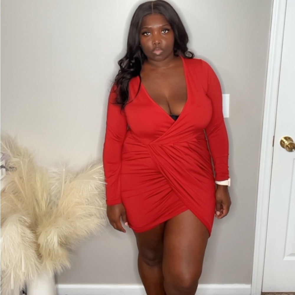 Short red dress
